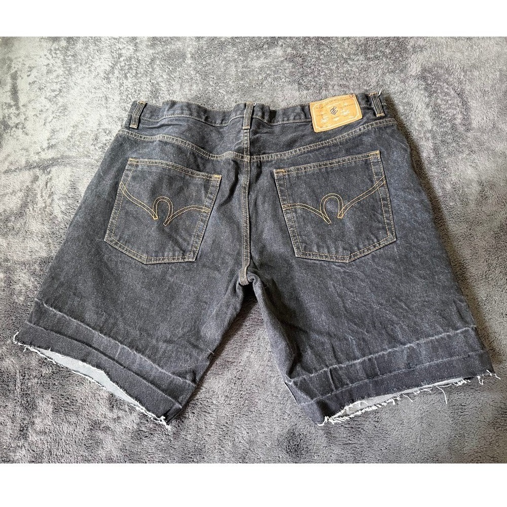 Rocawear Denim Company Black Raw Hem Jean Shorts Mens 40X10 Streetwear